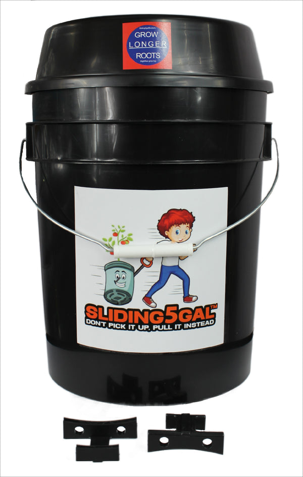 1-Sliding5gal bucket and 1-Sliding5gal raised grow top with air pump kit and pH papers
